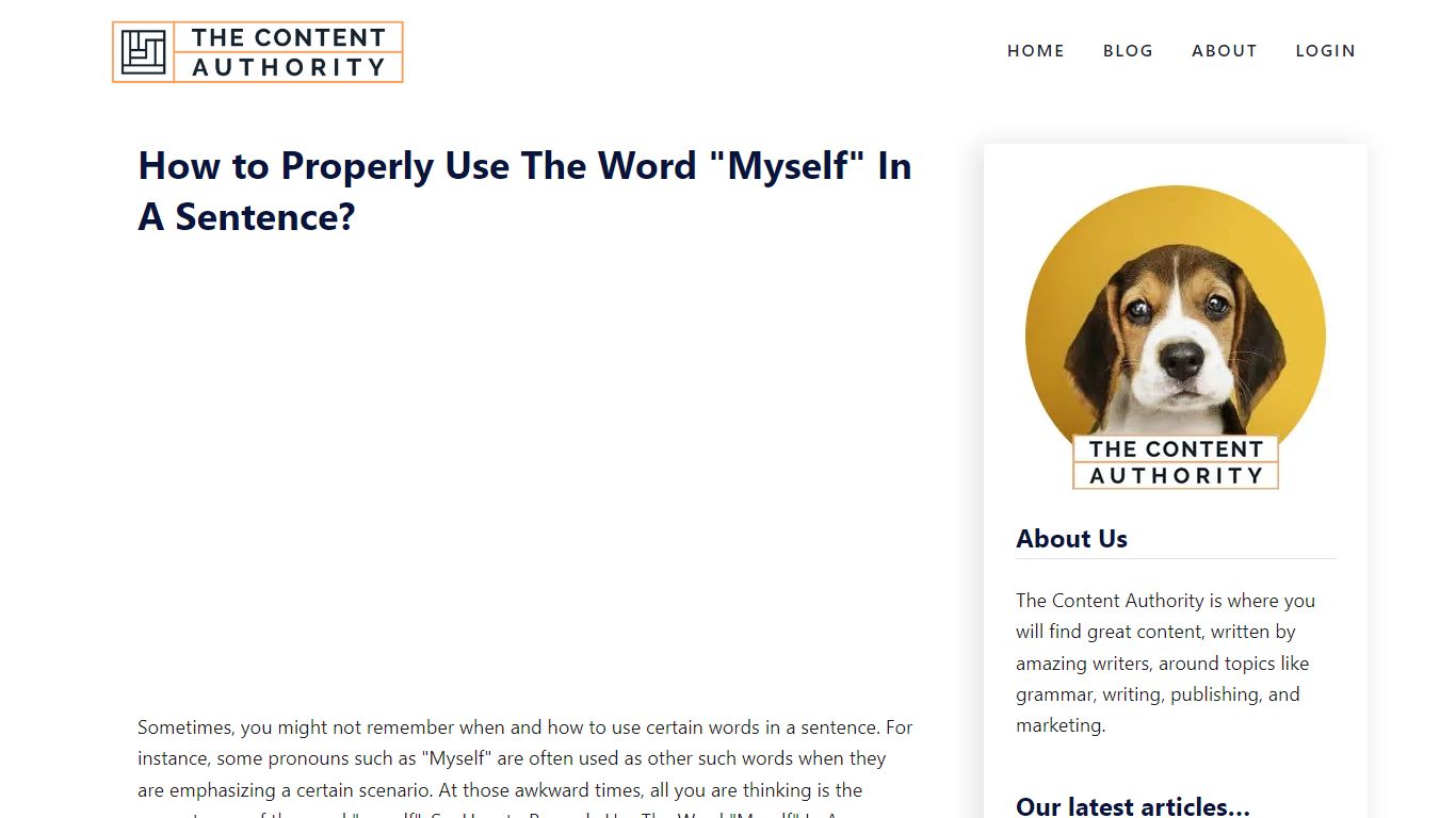 How to Properly Use The Word "Myself" In A Sentence?